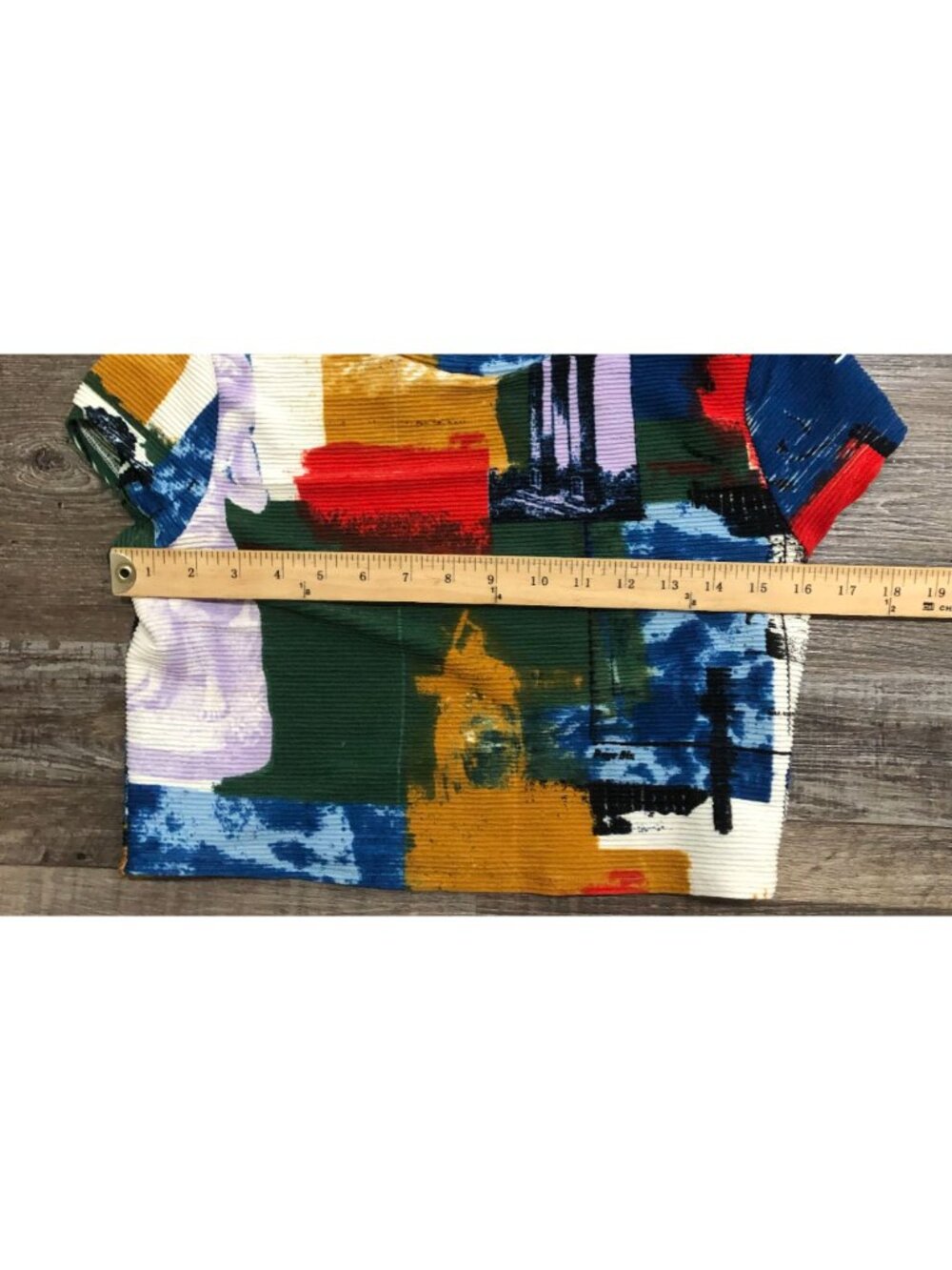 Urban Outfitters When in Rome Printed Ribbed Cropped Top Medium - Picture 5 of 6